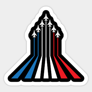 Military Fighter Jets Patriotic Air Show 4th Of July Men USA Sticker